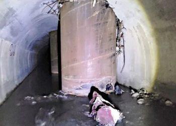 Drenaje pluvial perforado en el metro de la Línea 4