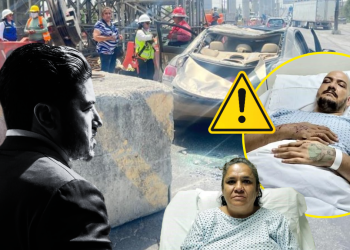 Man in a Suit Observes a Construction-site Crash; a Yellow Warning Sign Overlays a Circular Inset of Two Hospitalized Patients. › Regiadísticas