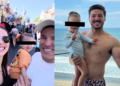 Collage: Left a Smiling Family in a Crowded Theme Park Street with Balloons; Right a Shirtless Man at the Beach Holding a Child, Both with Black Eye Bars. › Regiadísticas