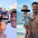 Collage: Left a Smiling Family in a Crowded Theme Park Street with Balloons; Right a Shirtless Man at the Beach Holding a Child, Both with Black Eye Bars. › Regiadísticas